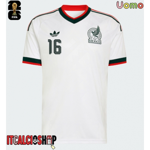 Messico Julian Quinones #16 Seconda Maglia Mondiali 2026 Manica Corta